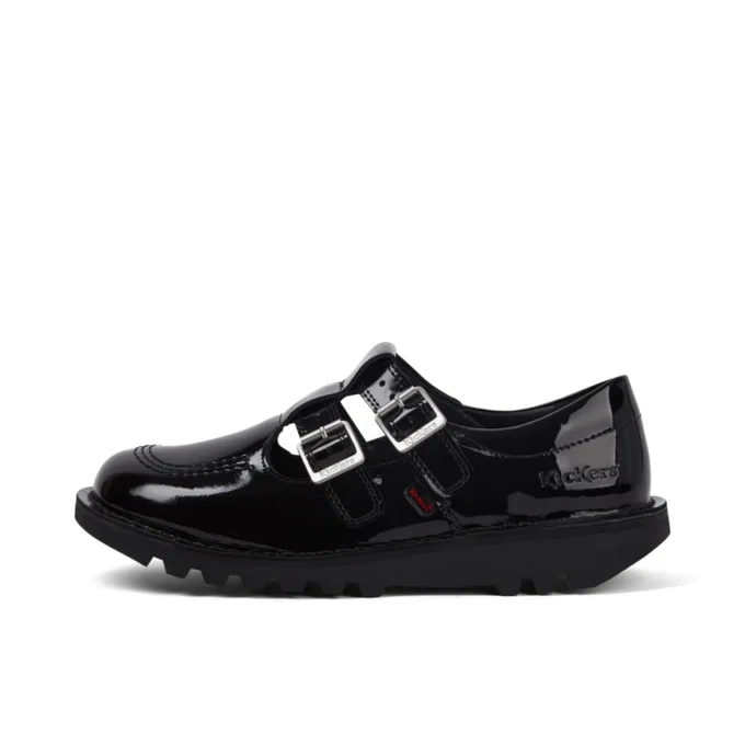 Adult Womens Kick T Double Patent Leather Black