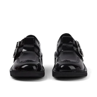 Adult Womens Kick T Double Patent Leather Black