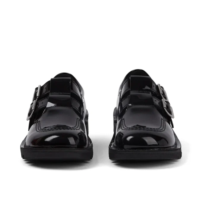 Adult Womens Kick T Double Patent Leather Black