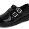 Adult Womens Kick T Double Patent Leather Black