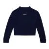 Adult Womens Kickers Boat Neck Wide Sleeve Knit Navy