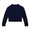 Adult Womens Kickers Boat Neck Wide Sleeve Knit Navy
