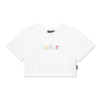 Adult Womens Kickers Classic Crew Neck Tee White