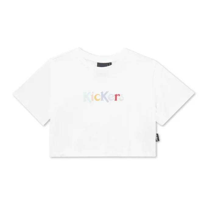 Adult Womens Kickers Classic Crew Neck Tee White