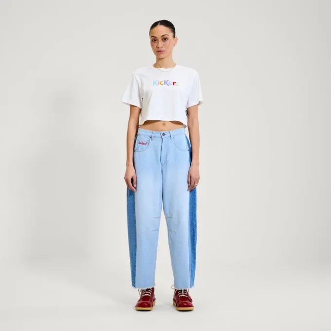 Adult Womens Kickers Classic Crew Neck Tee White