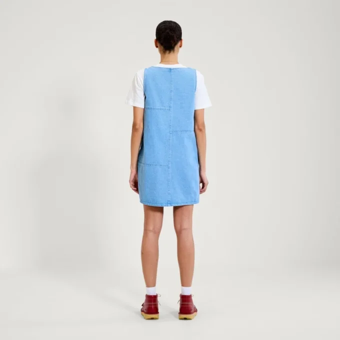 Adult Womens Kickers Classic Denim Mini Dress Blue