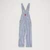 Adult Womens Kickers Classic Dungaree Blue/White