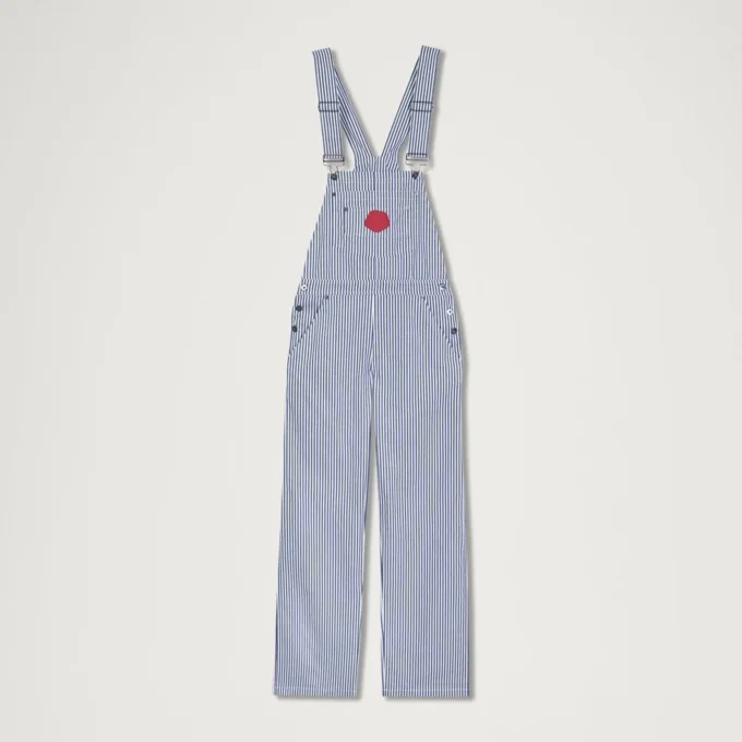 Adult Womens Kickers Classic Dungaree Blue/White