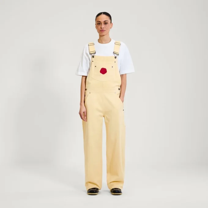 Adult Womens Kickers Classic Dungaree Yellow