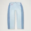 Adult Womens Kickers Classic Wide Leg Barrel Jean Blue
