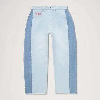 Adult Womens Kickers Classic Wide Leg Barrel Jean Blue