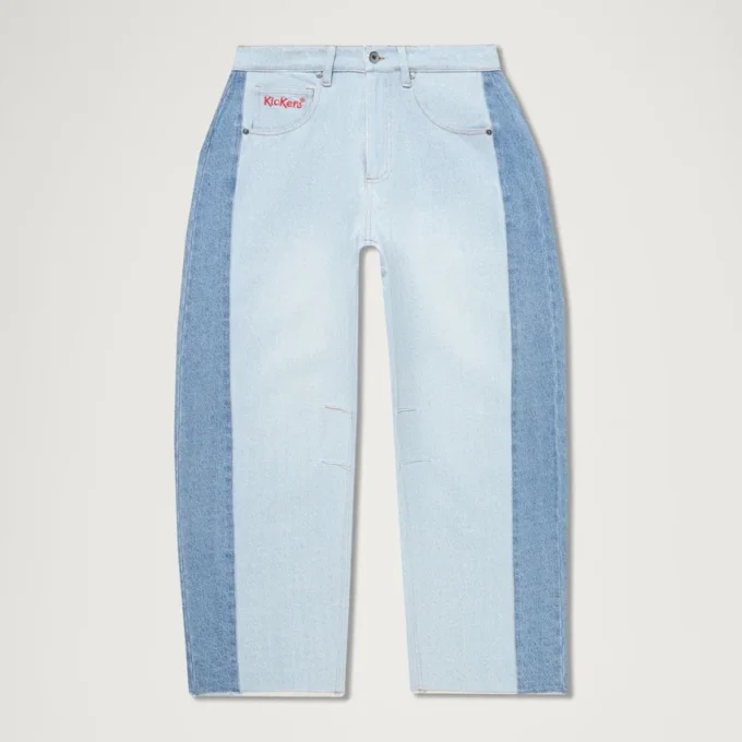 Adult Womens Kickers Classic Wide Leg Barrel Jean Blue