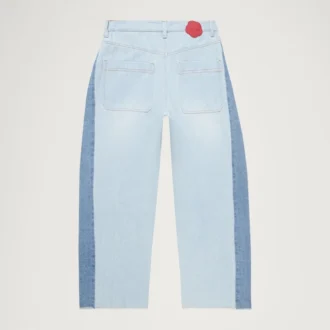 Adult Womens Kickers Classic Wide Leg Barrel Jean Blue