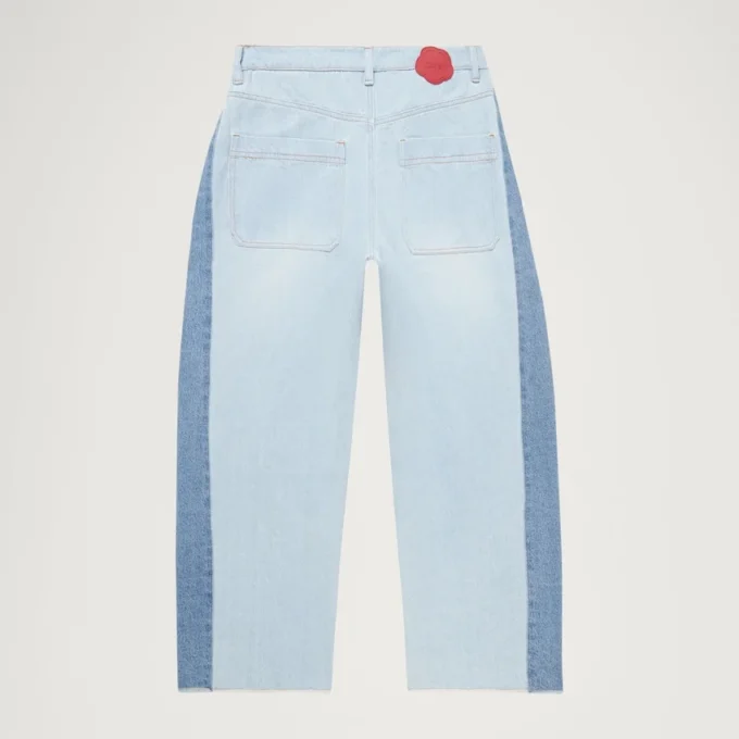 Adult Womens Kickers Classic Wide Leg Barrel Jean Blue
