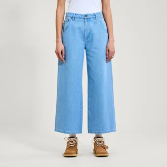 Adult Womens Kickers Classic Wide Leg Jean Blue