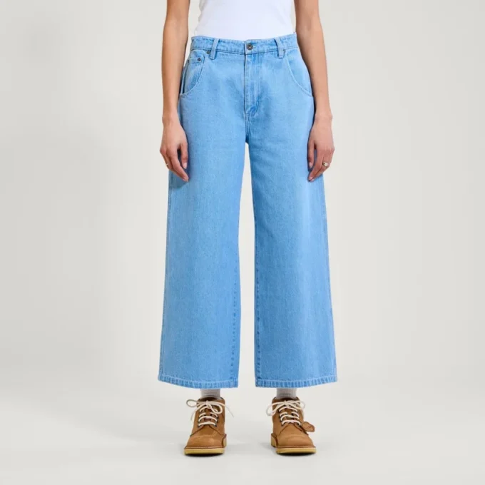 Adult Womens Kickers Classic Wide Leg Jean Blue