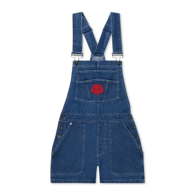 Adult Womens Kickers Classics Dungaree Short Blue