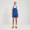 Adult Womens Kickers Classics Dungaree Short Blue