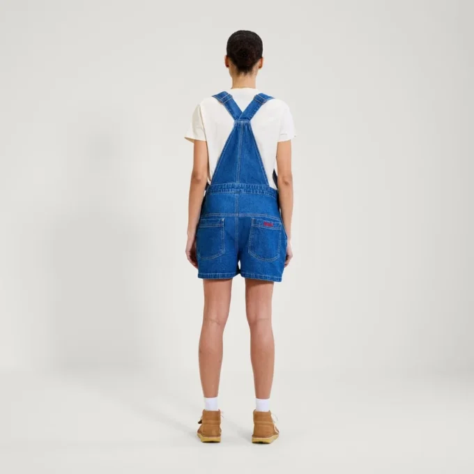 Adult Womens Kickers Classics Dungaree Short Blue