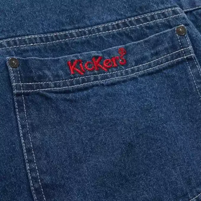 Adult Womens Kickers Classics Dungaree Short Blue