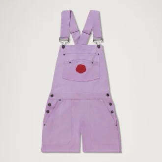 Adult Womens Kickers Classics Dungaree Short Purple