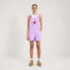 Adult Womens Kickers Classics Dungaree Short Purple