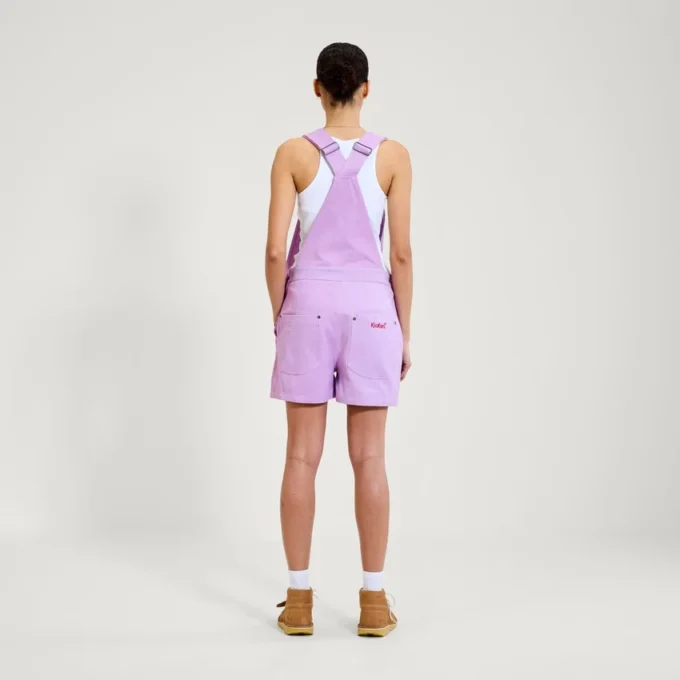 Adult Womens Kickers Classics Dungaree Short Purple