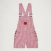 Adult Womens Kickers Classics Dungaree Short Red