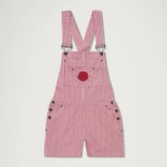 Adult Womens Kickers Classics Dungaree Short Red