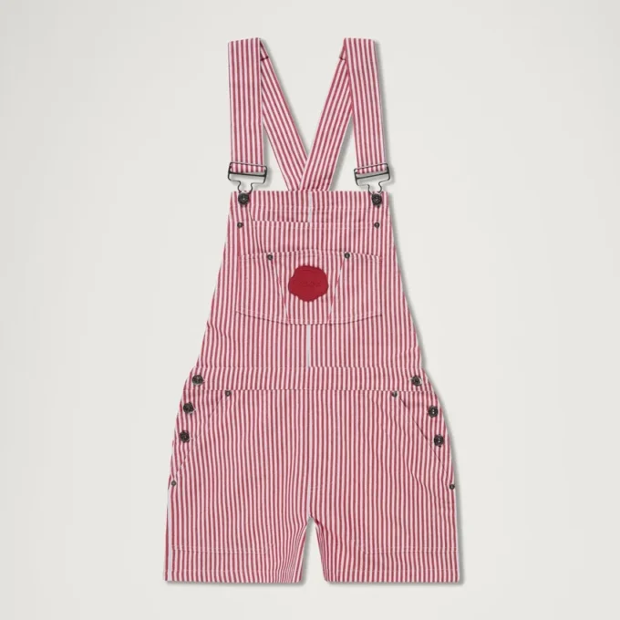 Adult Womens Kickers Classics Dungaree Short Red