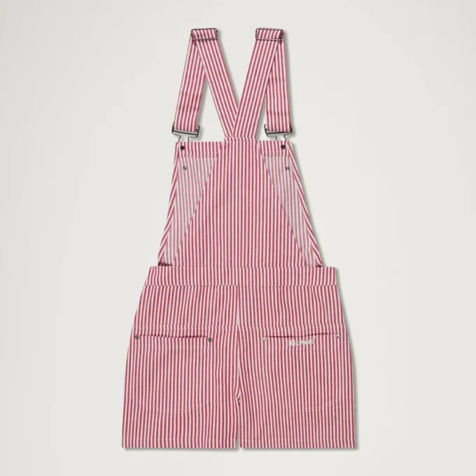 Adult Womens Kickers Classics Dungaree Short Red