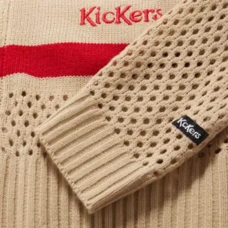 Adult Womens Kickers Zip Through Knit White