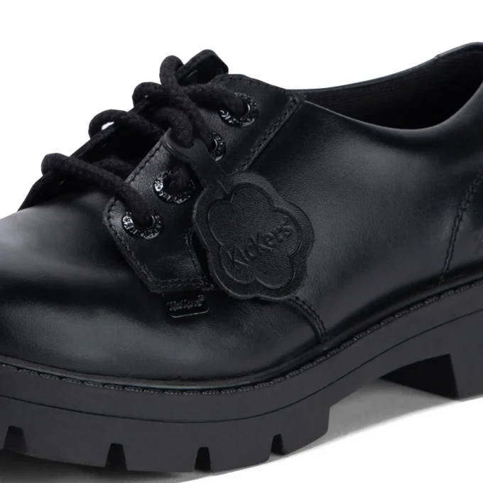 Adult Womens Kori Lace High shine Leather Black