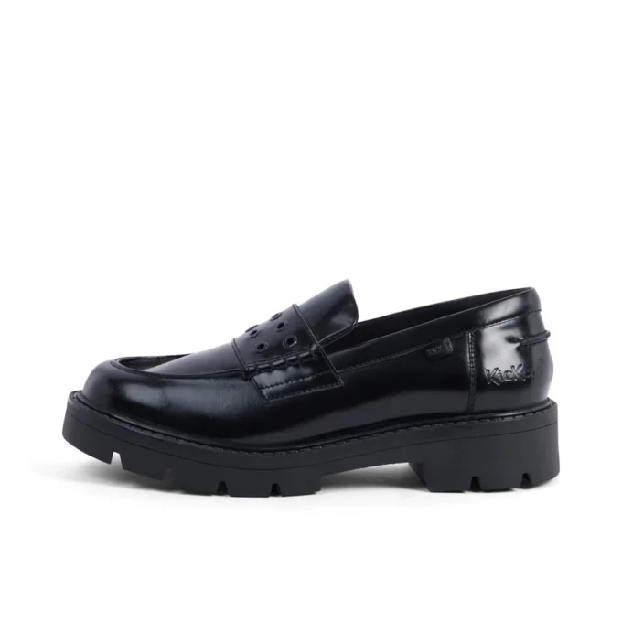 Adult Womens Kori Loafer Rivet Leather Black