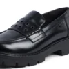 Adult Womens Kori Loafer Rivet Leather Black
