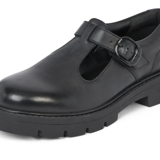 Adult Womens Kori T Bar Leather Black