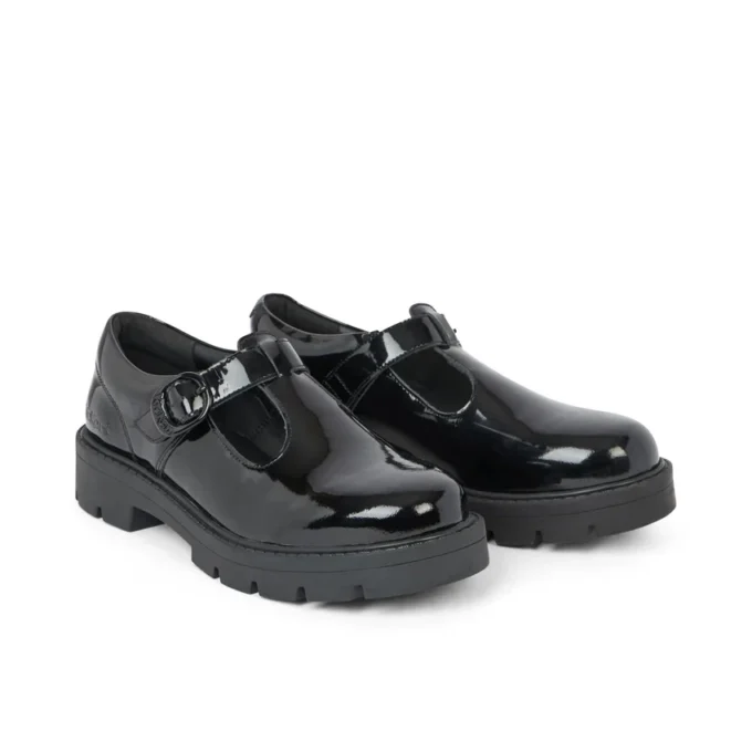 Adult Womens Kori T Bar Patent Leather Black