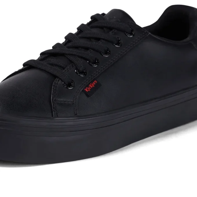 Adult Womens Tovni Stack Leather Black