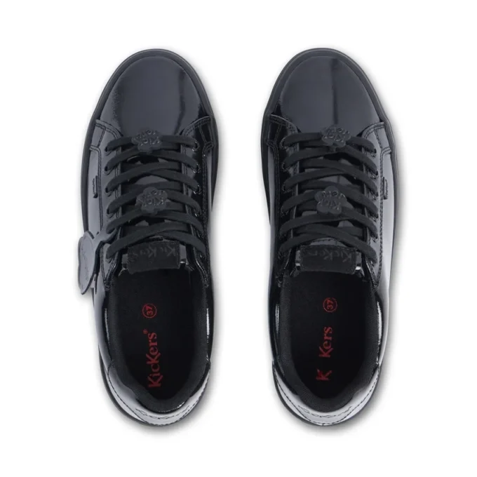 Adult Womens Tovni Stack Lo Flower Patent Leather Black