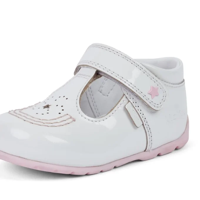 Babies Kick T Galactic Patent Leather White/Pink