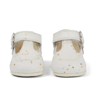 Baby Unisex Kick T Glitter Shoes White