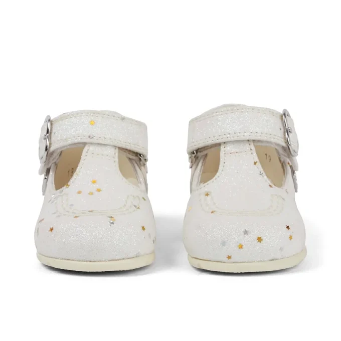 Baby Unisex Kick T Glitter Shoes White
