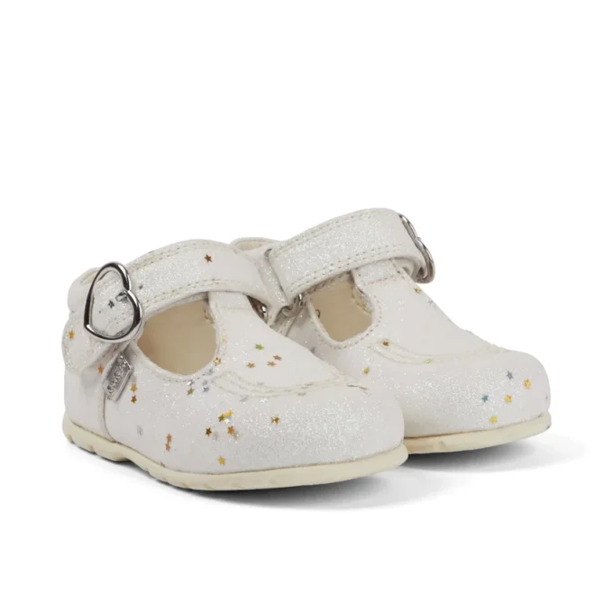 Baby Unisex Kick T Glitter Shoes White