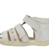 Baby Wriggle Flower Sandals Leather White