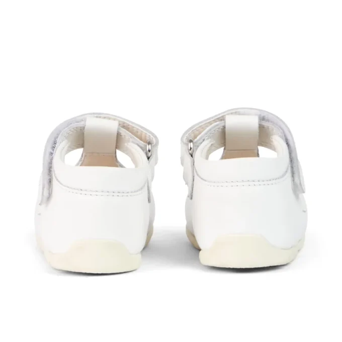 Baby Wriggle Flower Sandals Leather White