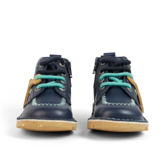 Infant Boys Kick Hi ZigZag Boots Leather Navy