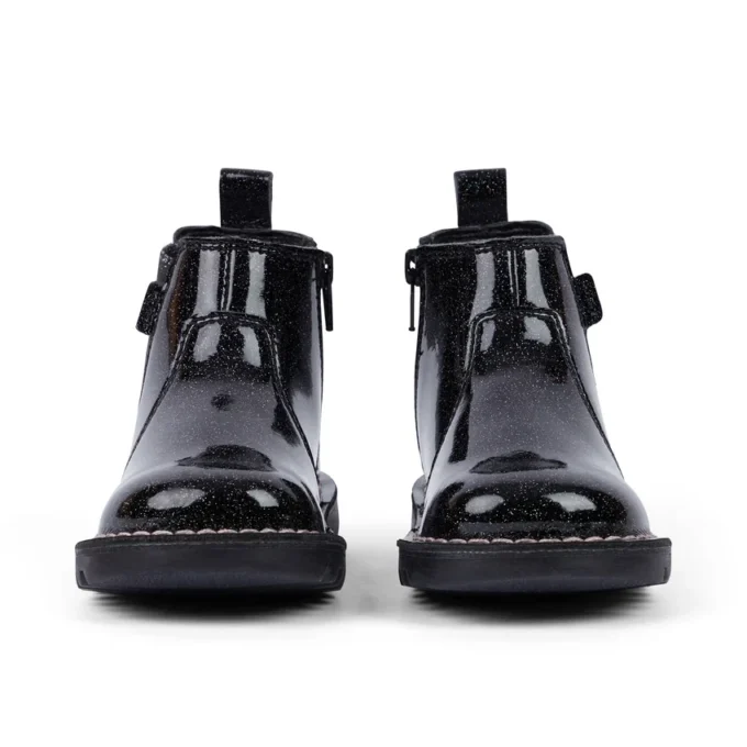 Infant Girl’s Kick Chelsea Galactic Leather Black