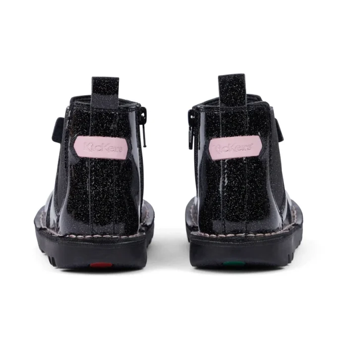 Infant Girl’s Kick Chelsea Galactic Leather Black