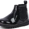 Infant Girl’s Kick Chelsea Galactic Leather Black