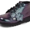 Infant Girl’s Kick Hi Galactic Patent Leather Purple
